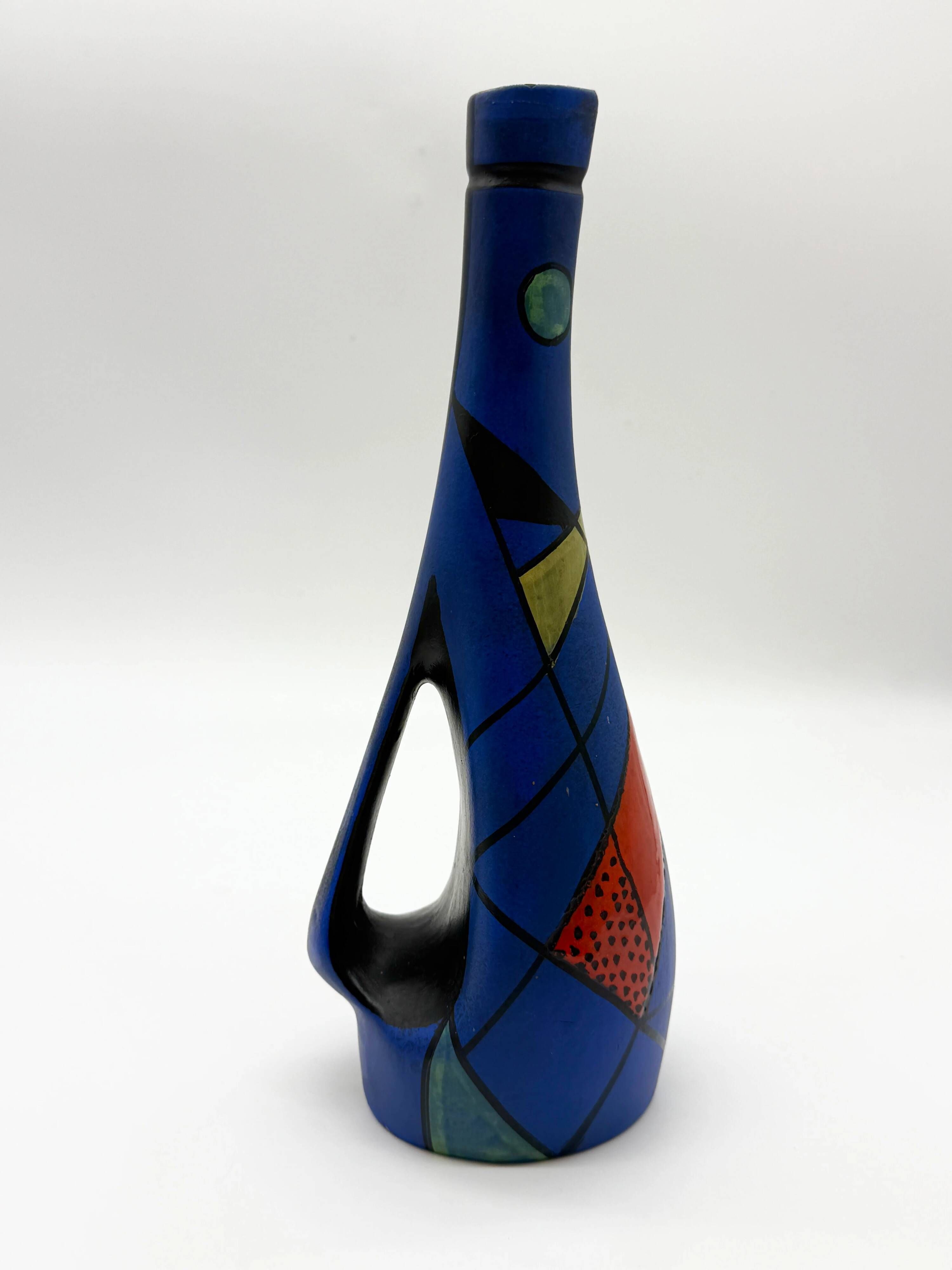 Vase / jug in ceramic "Maiolica Deruta", Italy, 1960s