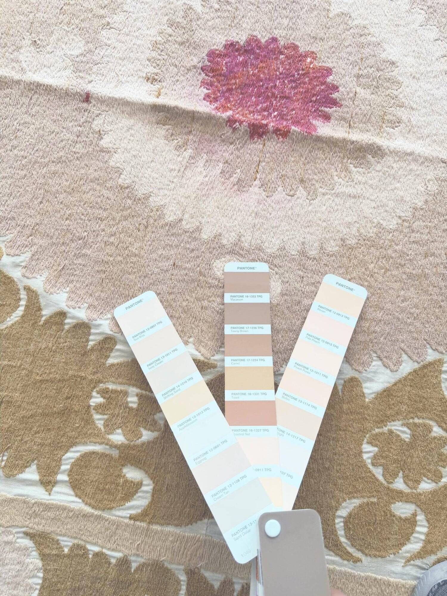 Vintage hand-embroidered tablecloth 132x146 cm