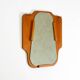1930s Wall Mirror, Teak and Plywood, Abstract Design, Germany