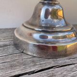 Large silver metal lamp with classic baluster o