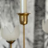3 brass candle holders 1970