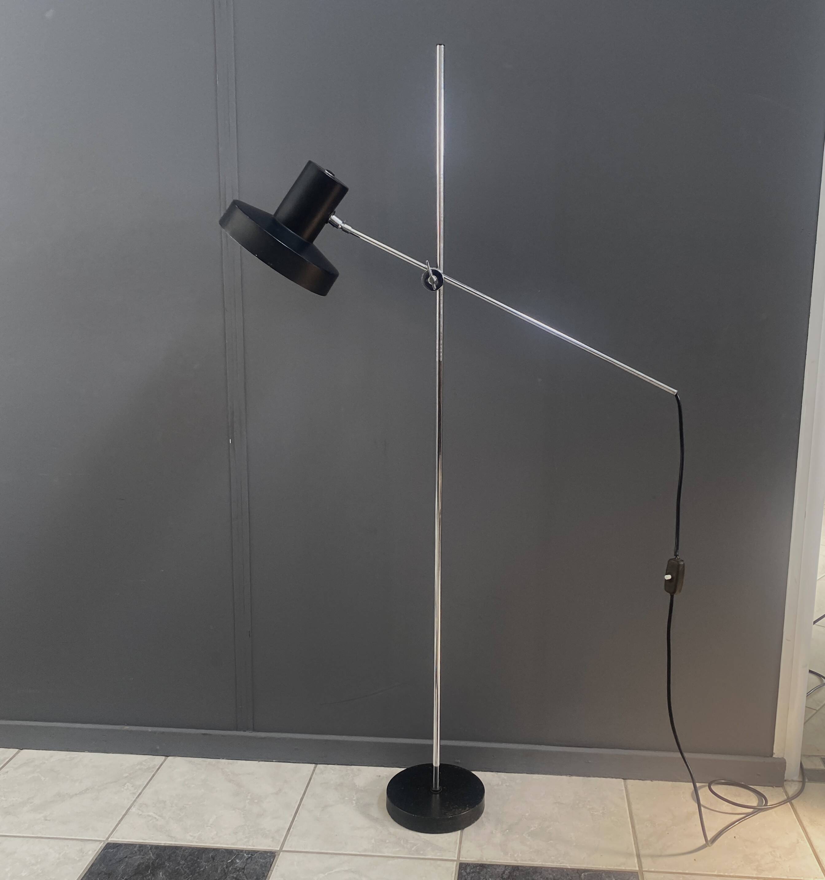 Metal floorlamp by J. Hoogervorst for Anvia Netherlands