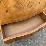 Curved secretary in Louis XV marquetry