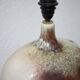 Ceramic lamp with lampshade, large table lamp, gray tones and oxblood ceramic lamp, dice