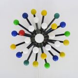 Vintage Pistillino wall lamp in silver plastic by studio Tetrarch for Valenti, Italy