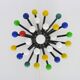 Applique vintage Pistillino en plastique argenté par studio Tetrarch pour Valenti, Italie