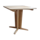 Square meal table made of solid wood