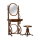 Victorian Thonet dressing table in bent wood with adjustable stool.