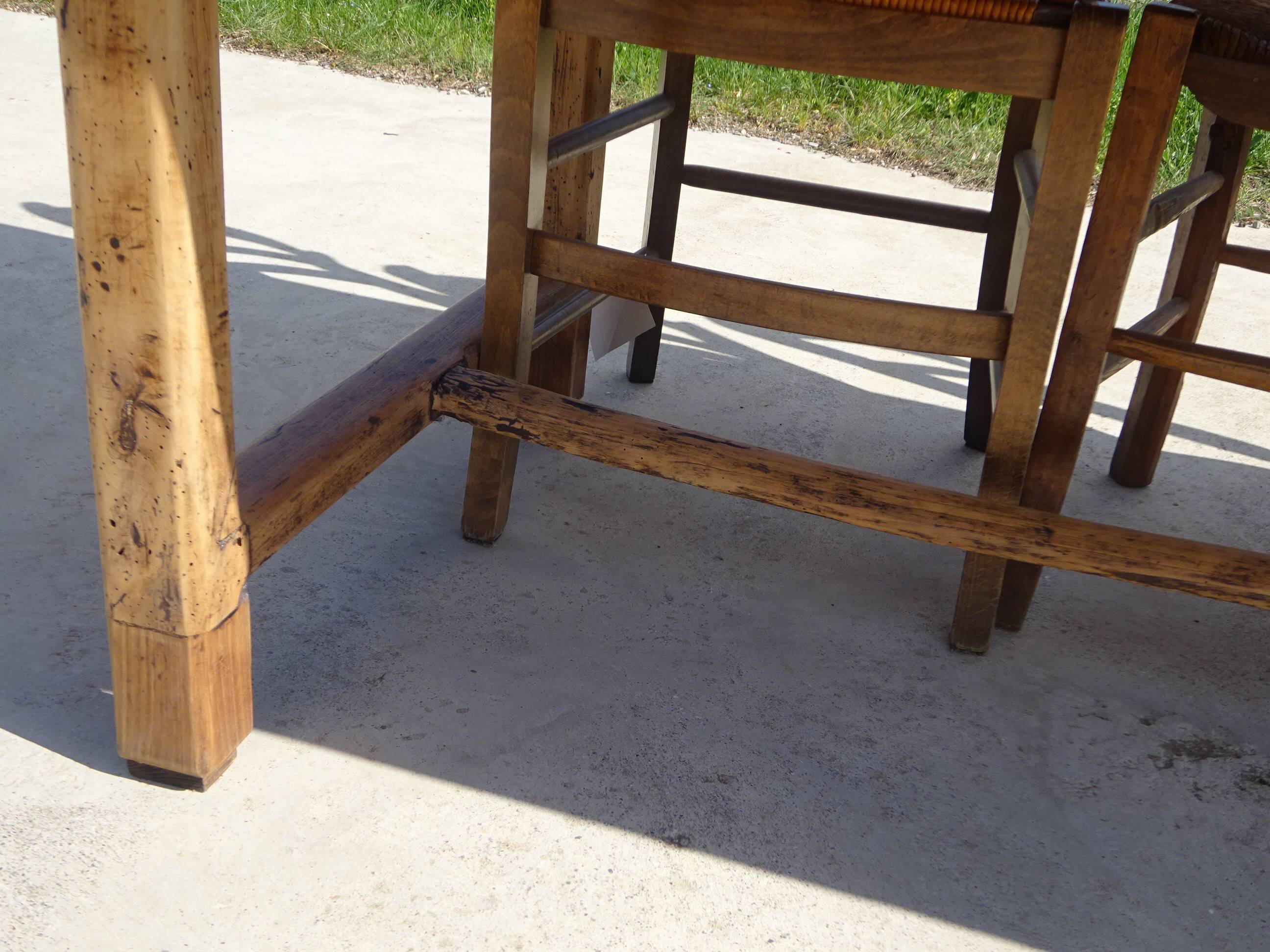Restored solid oak farmhouse table