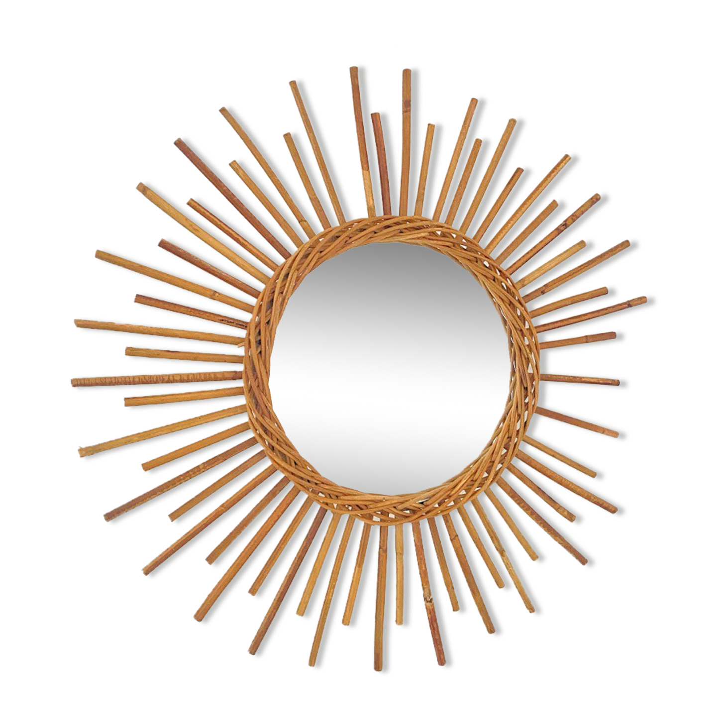 Rattan sun mirror
