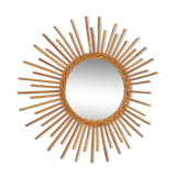 Rattan sun mirror