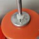 Pair Mid Century Modern MCM orange glass hanging lamps