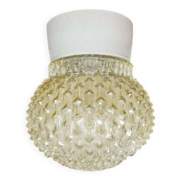Vintage White Porcelain Ceiling Light, 1970s