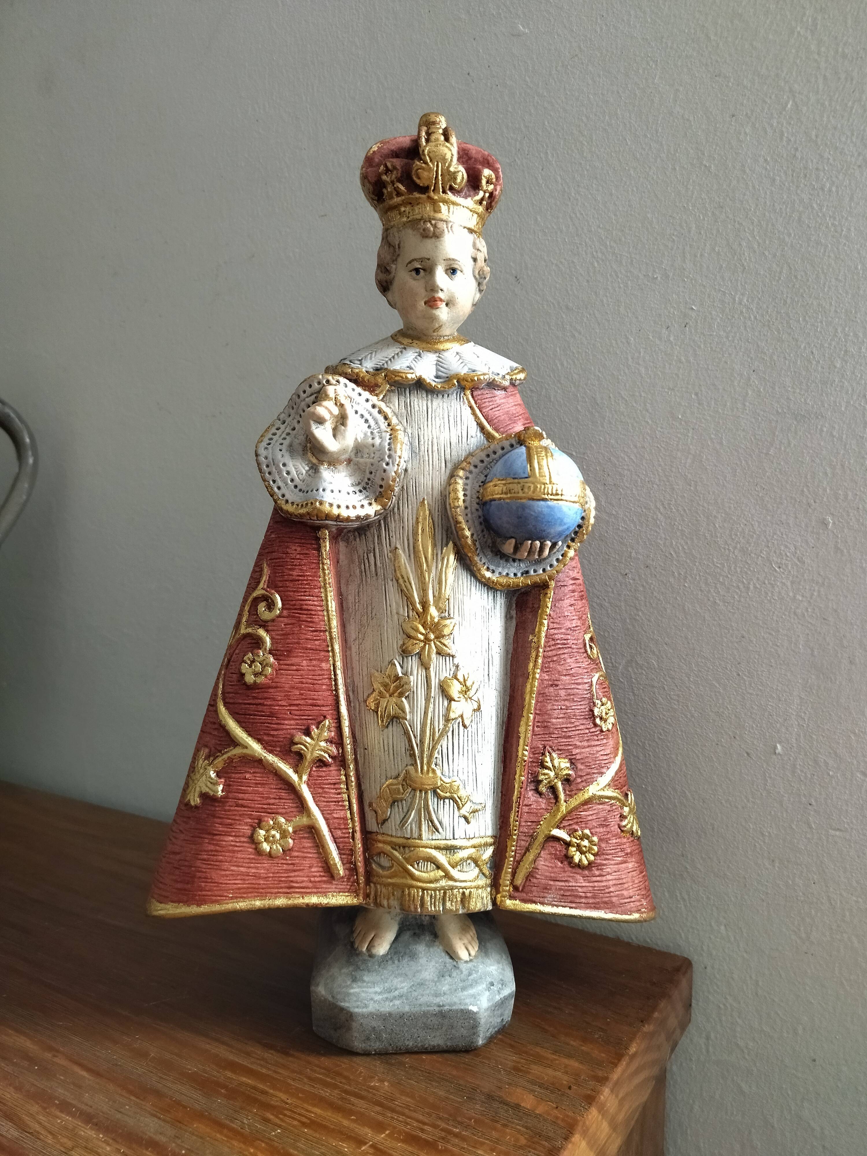 Statue of the Child Jesus of Prague - Brand P.A.B. - 34 cm (3.2 kg)