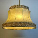 Vintage leather pendant lamp, 1950s.