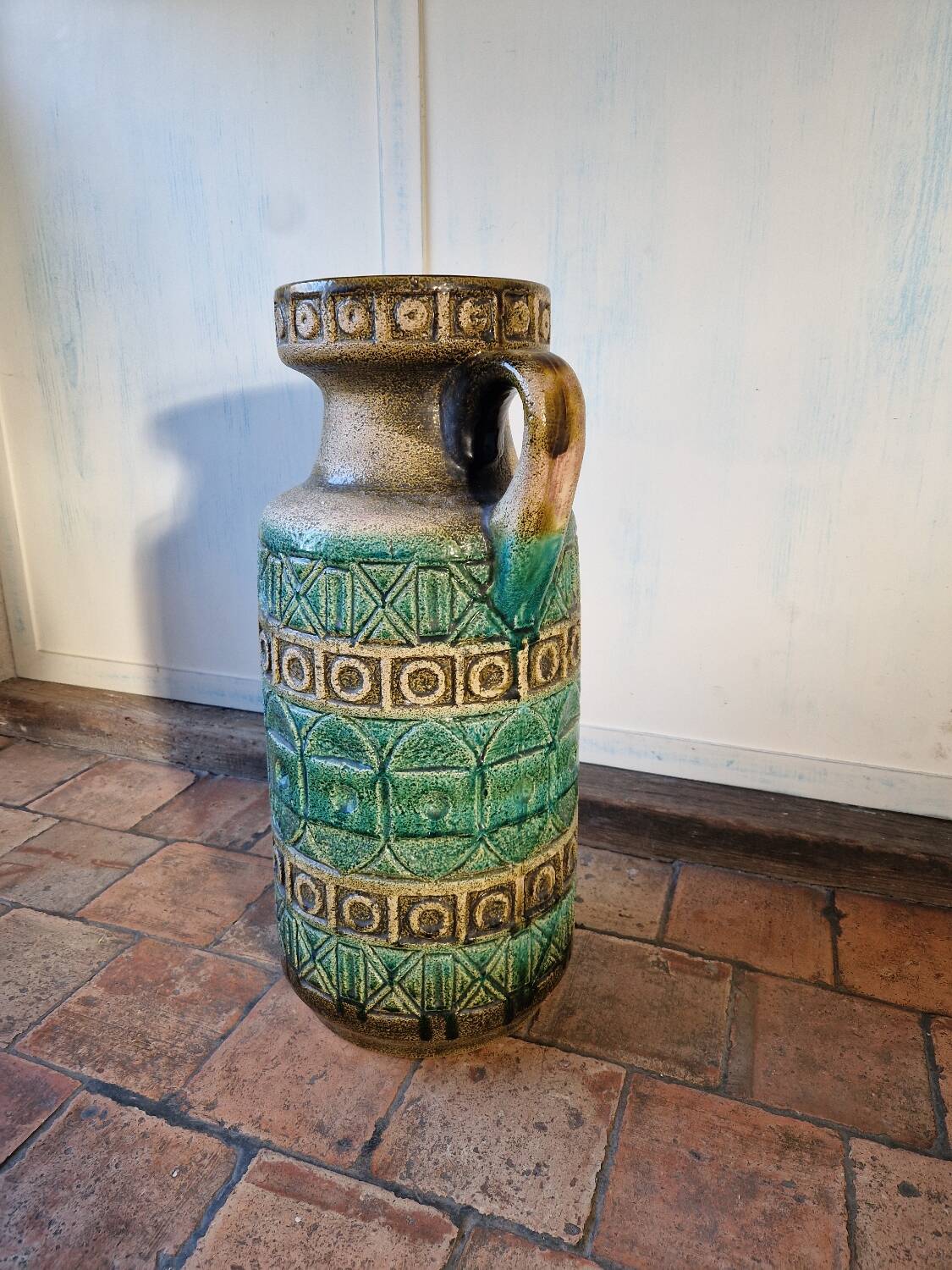 Large floor vase in ceramic Bay Keramik West Germany design 20th century