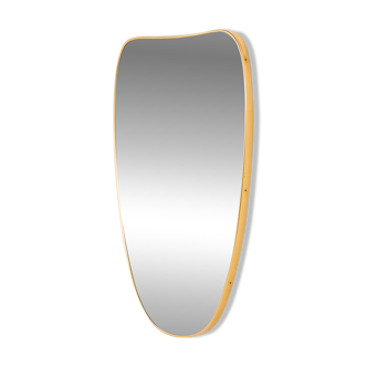 Italian vintage brass mirror in the style of Gio Ponti, 1960s