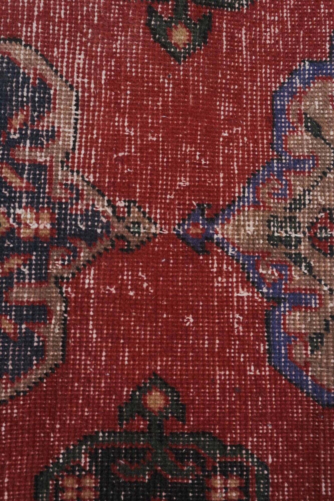 Vintage Turkish hallway rug 63x370 cm