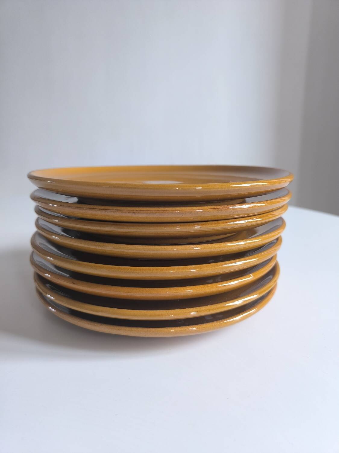 Set of 8 ceramic plates from Vallauris