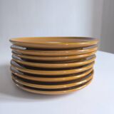 Set of 8 ceramic plates from Vallauris
