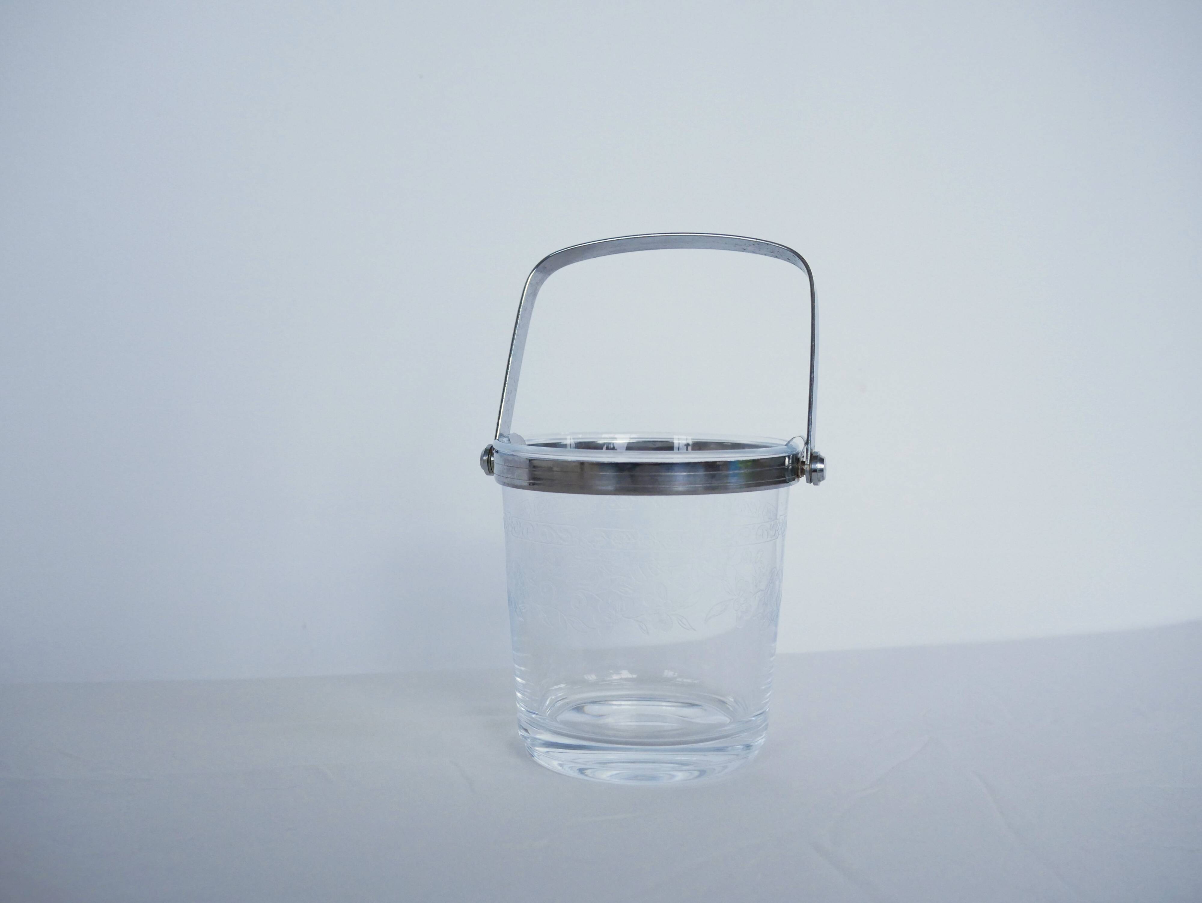 Vintage glass ice bucket