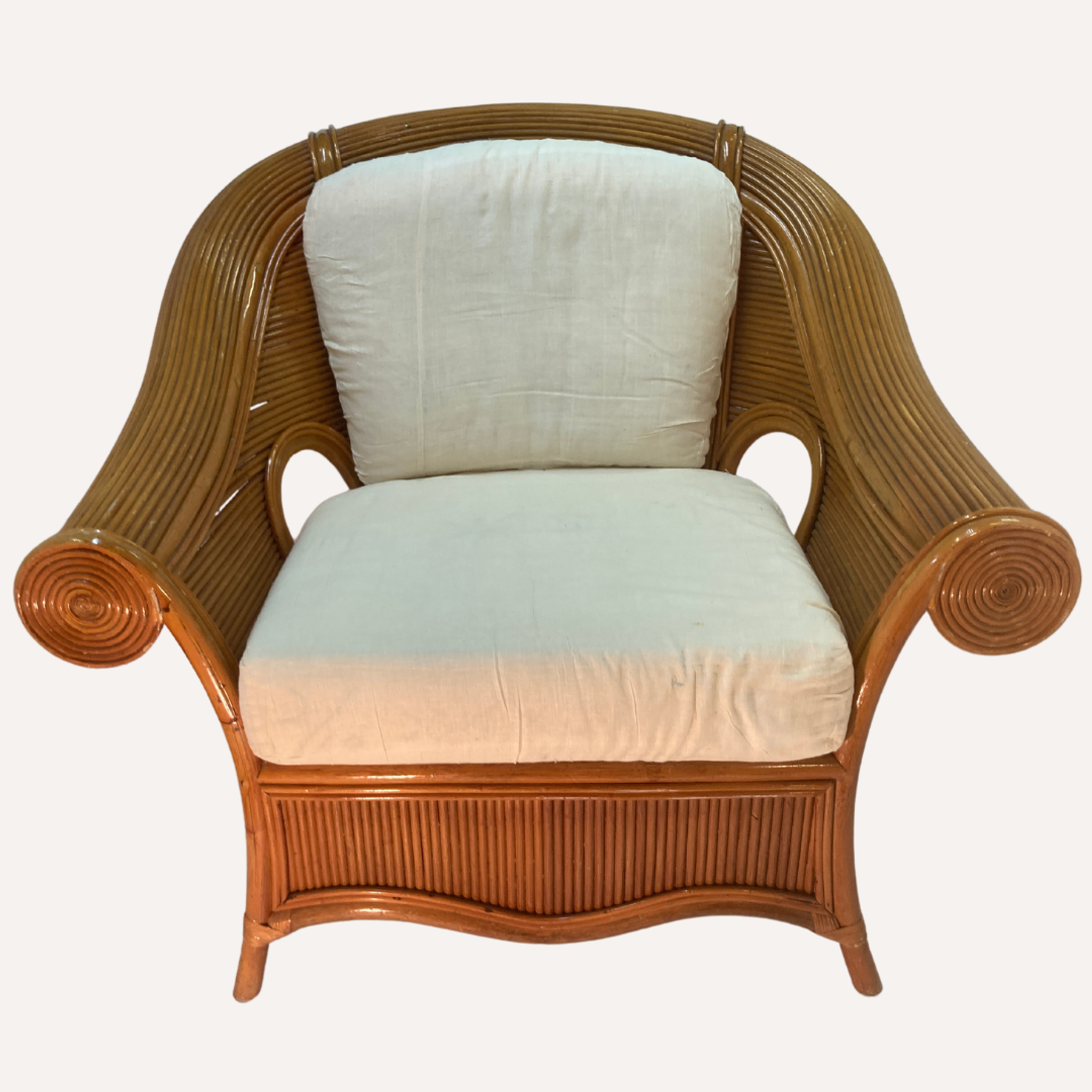 Armchair rattan bamboo lounge club chair, Vivai del Sud