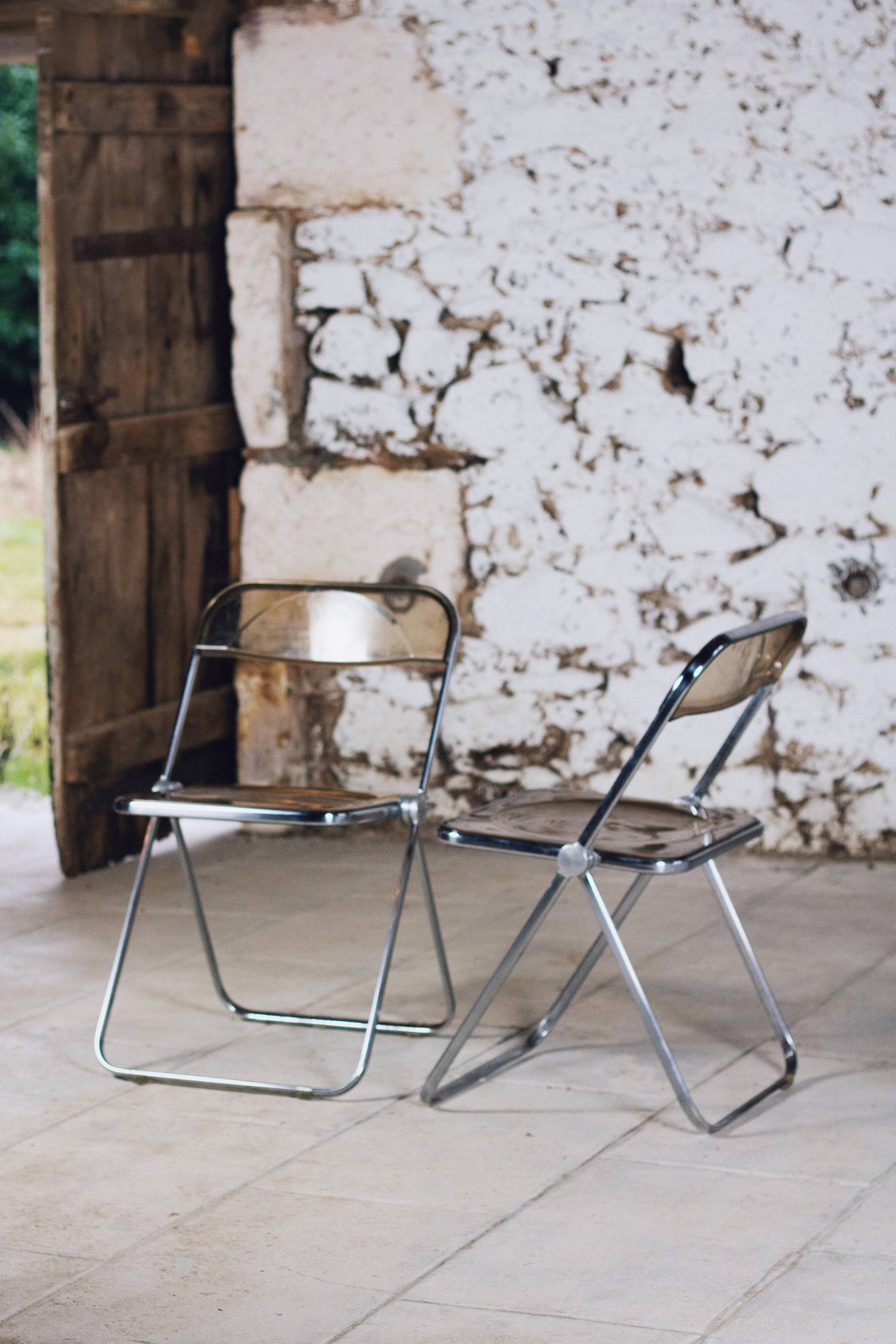 Plia folding chair by Giancarlo Piretti for Castelli, 1970