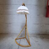 Bamboo and rattan reading lamp, Italy 1950s