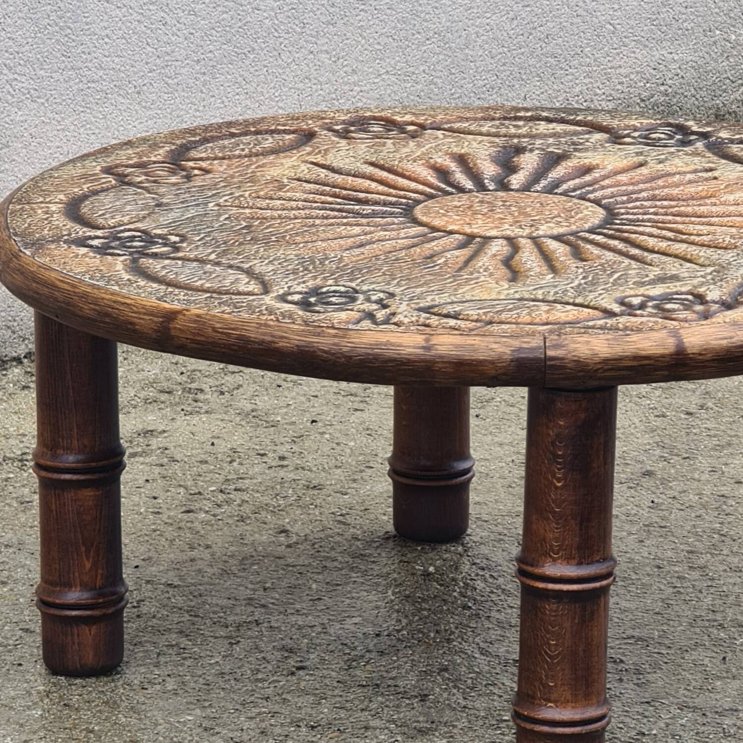 Table basse Céramique Vallauris François Chaty 1960