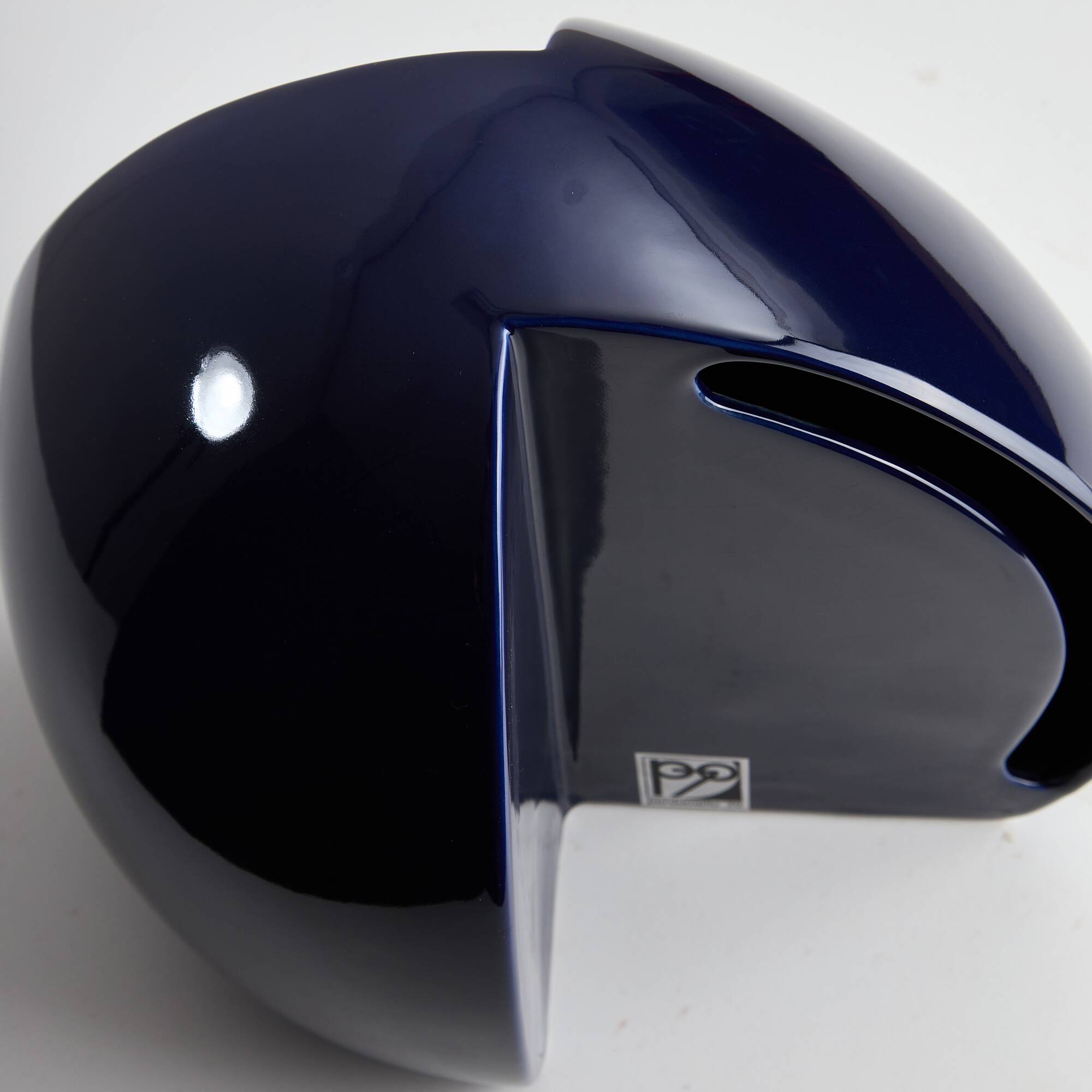 Perdomello 70 Blue Hemisphere Table Lamp, 1970s