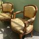 Pair of children's cabriolet armchairs in Louis XV style