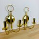 Pair of brass wall lamps Hollywood Regency Je Fassung