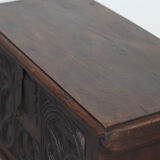 Spanish Gothic chest in old oak