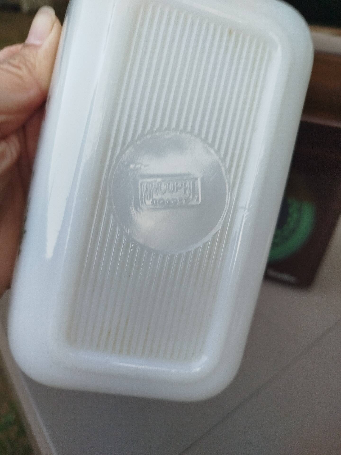 Vintage Arcopal butter dish