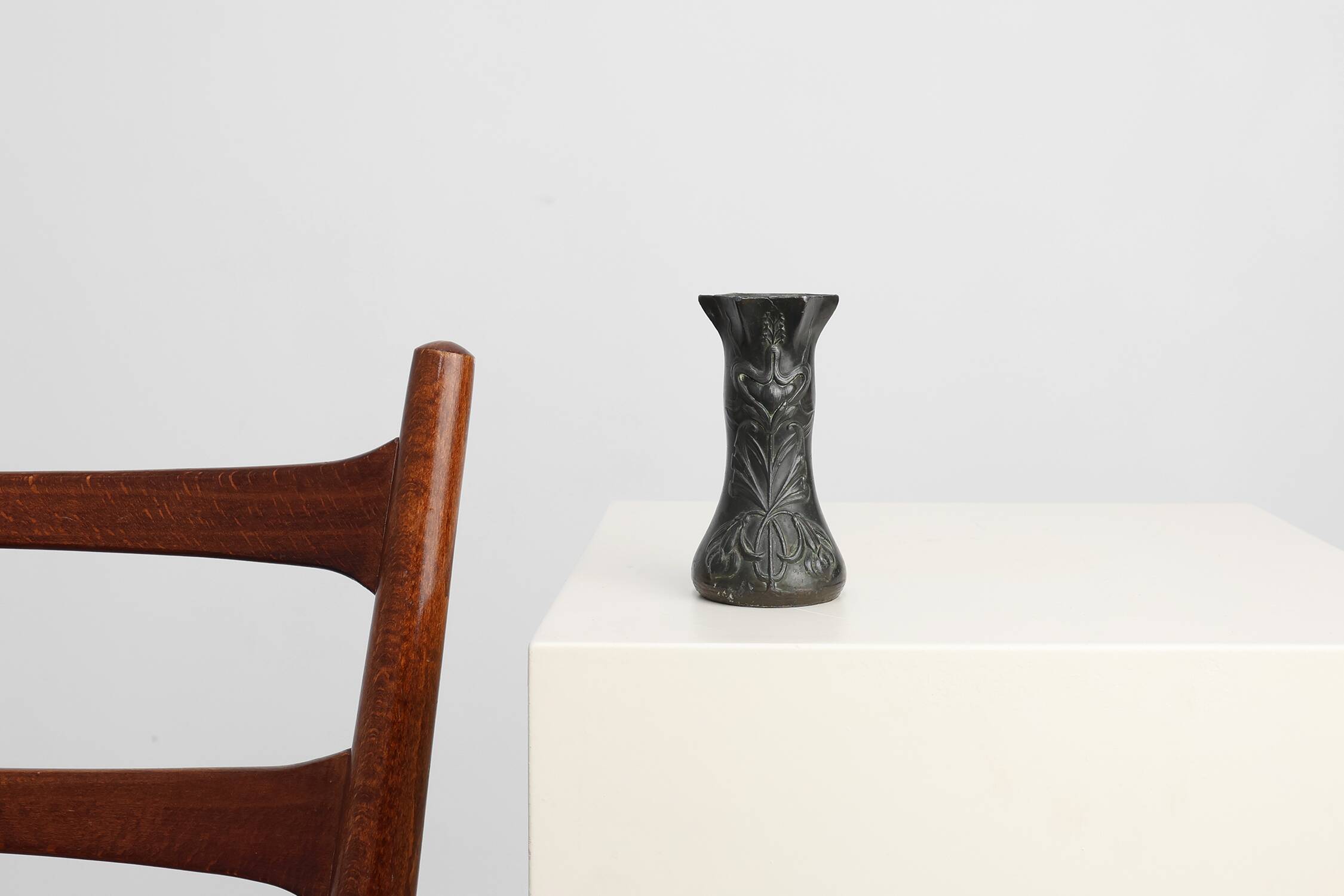 Art Nouveau Pewter Vase attr. to W. Renewerf, The Netherlands ca. 1900
