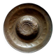 Antique brass alms dish, 17th century