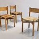 Série de 3 chaises Méribel par Charlotte Perriand