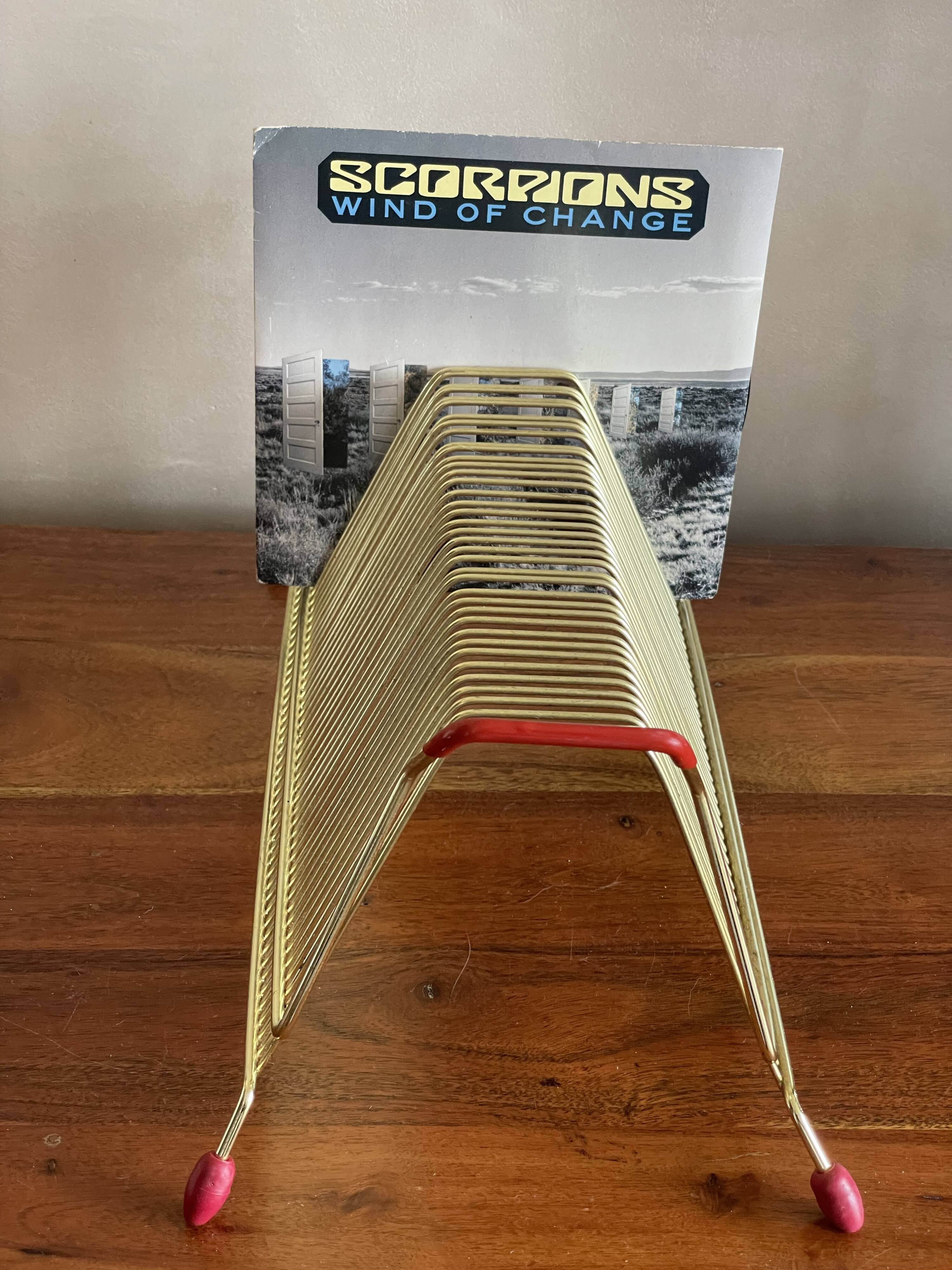 Gold metal vinyl door