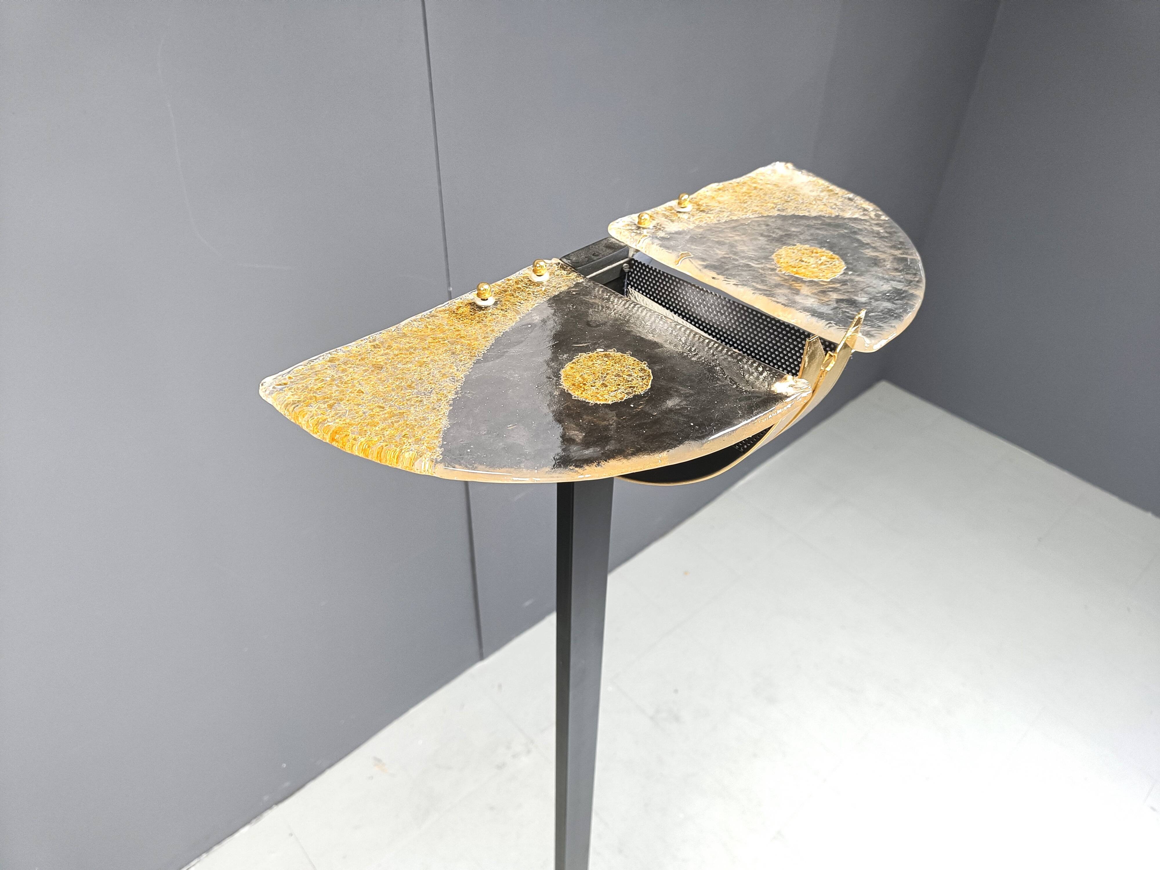 Vintage murano glass floor lamp, 1980s