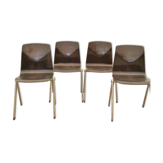 4 chaises par Pagholz, Galvanitas, 1960