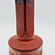 Red Italian ceramic vase by Meloni S. Marino