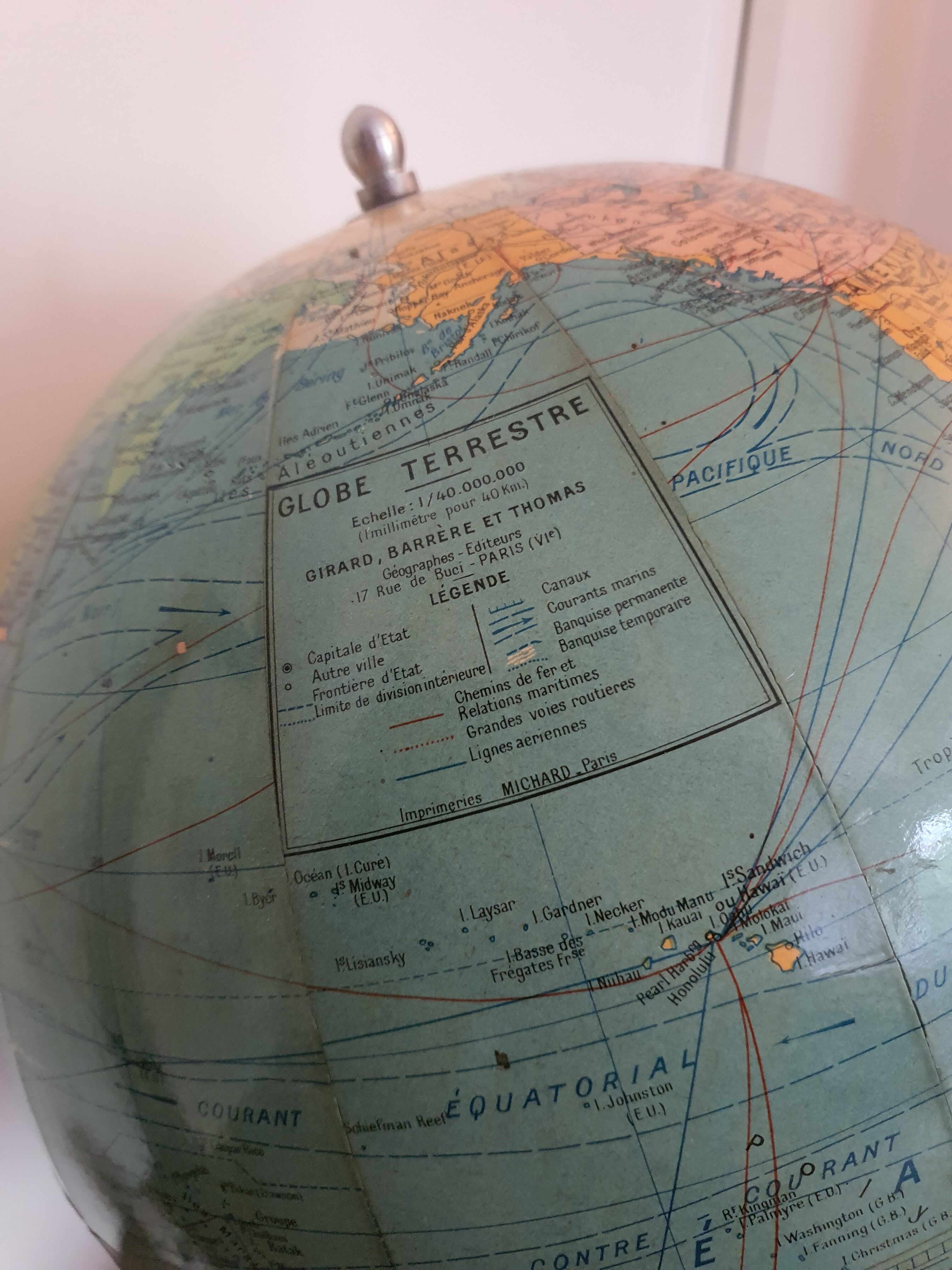 Old world map Girard and Barrere