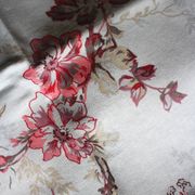 4 serviettes de table Fleurs Pois romantique