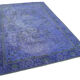 Hand-knotted bohemian turkish 1970s 180 cm x 274 cm purple rug