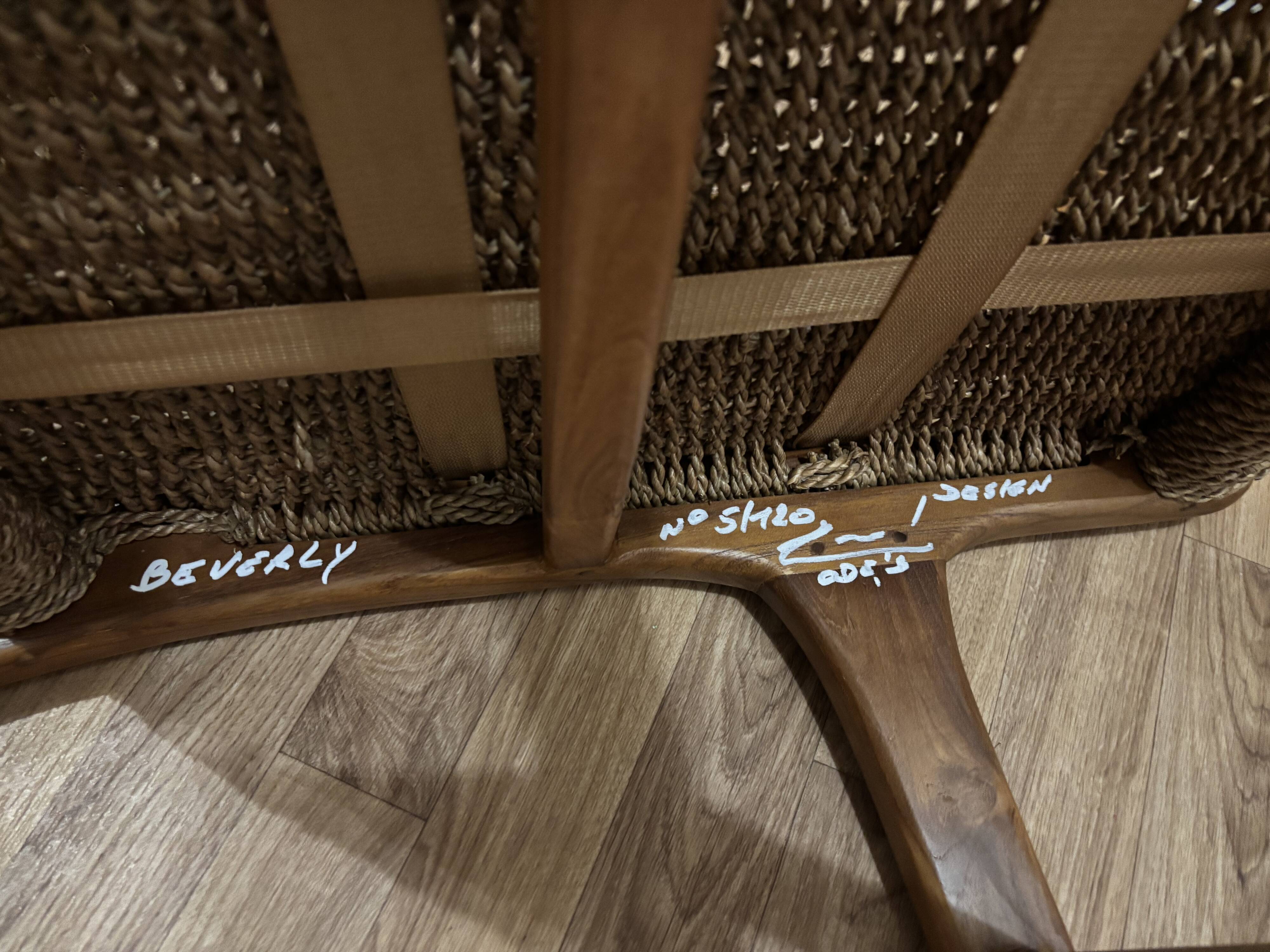 Paire de fauteuils en corde Olivier de Schrijver