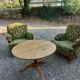 Antique solid wood table / pedestal table