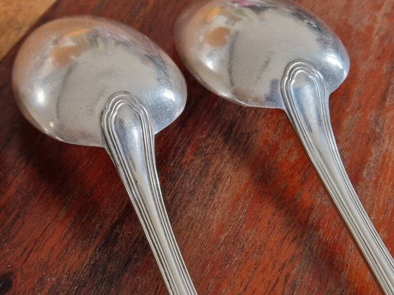 Christofle - Set of 3 table spoons in the Spatours model in silver-plated metal.