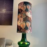 Vintage Doria lamp in green opaline glass with internal lighting by Doria Leuchten, 1970s.