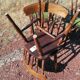 Set of 4 vintage reupholstered English country seat ltd bistro chairs