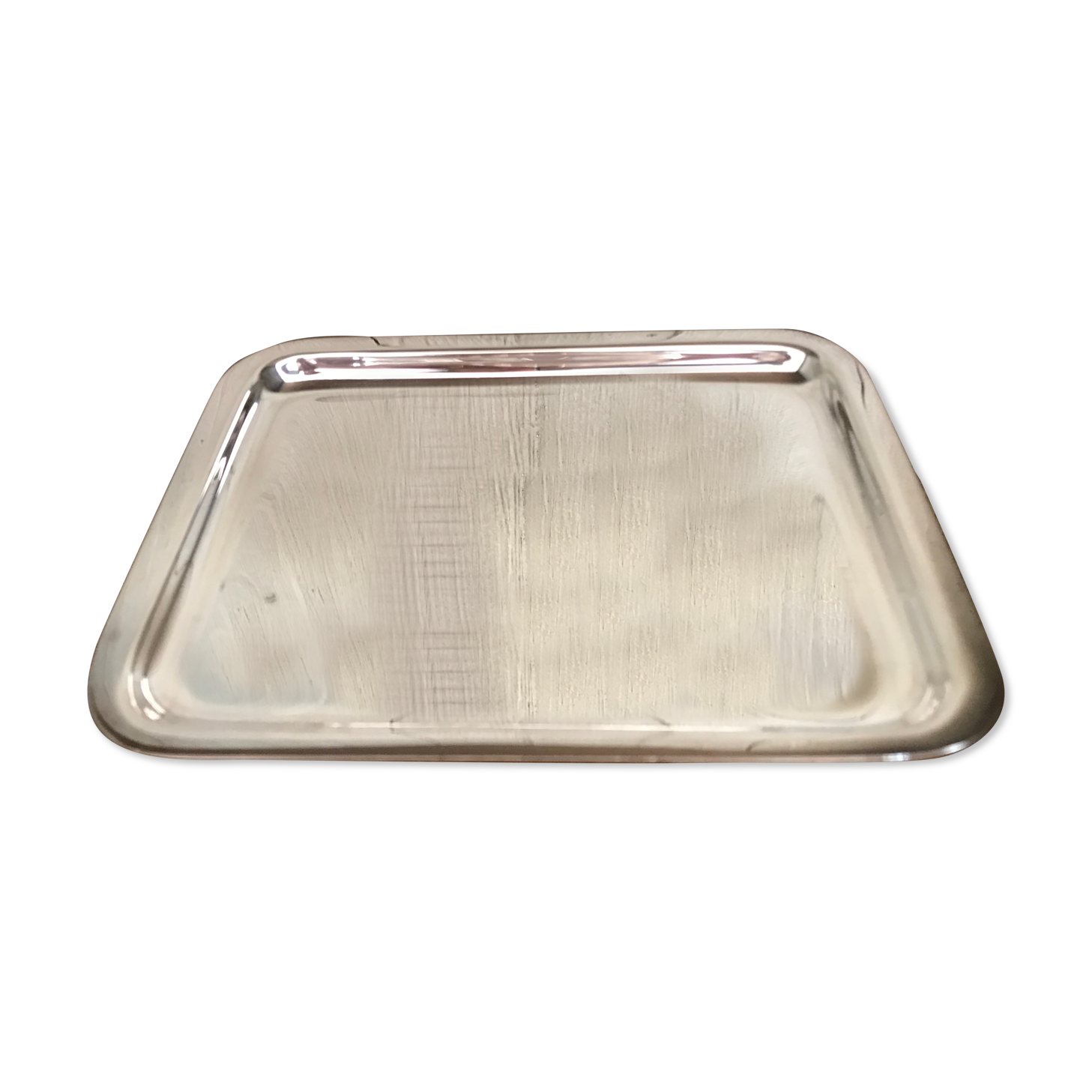 Silver metal tray